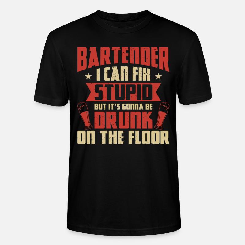 Bartender Mixologist Bartender I - Stanley/Stella Unisex Bio-T-Shirt CRAFTER - Schwarz