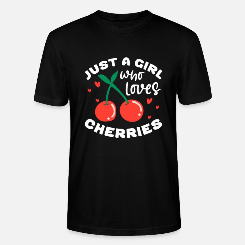 Kirsche Kirschbaum Kirschblüte Frucht Geschenk - Stanley/Stella Unisex Bio-T-Shirt CRAFTER - Schwarz