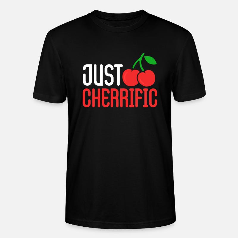 Kirsche Kirschbaum Kirschblüte Frucht Geschenk - Stanley/Stella Unisex Bio-T-Shirt CRAFTER - Schwarz