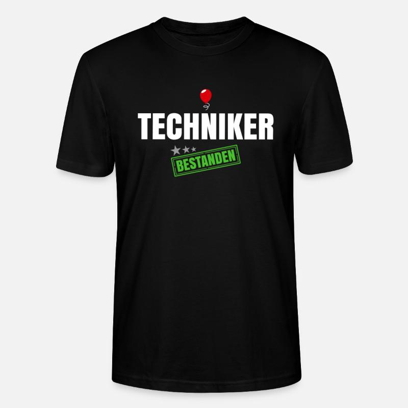 Techniker Bestanden - Stanley/Stella Unisex Bio-T-Shirt CRAFTER - Schwarz