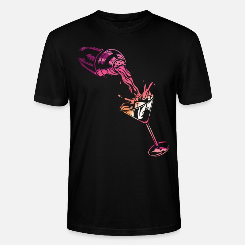 Bartender Mixologist Shaker Sunset - Stanley/Stella Unisex Bio-T-Shirt CRAFTER - Schwarz