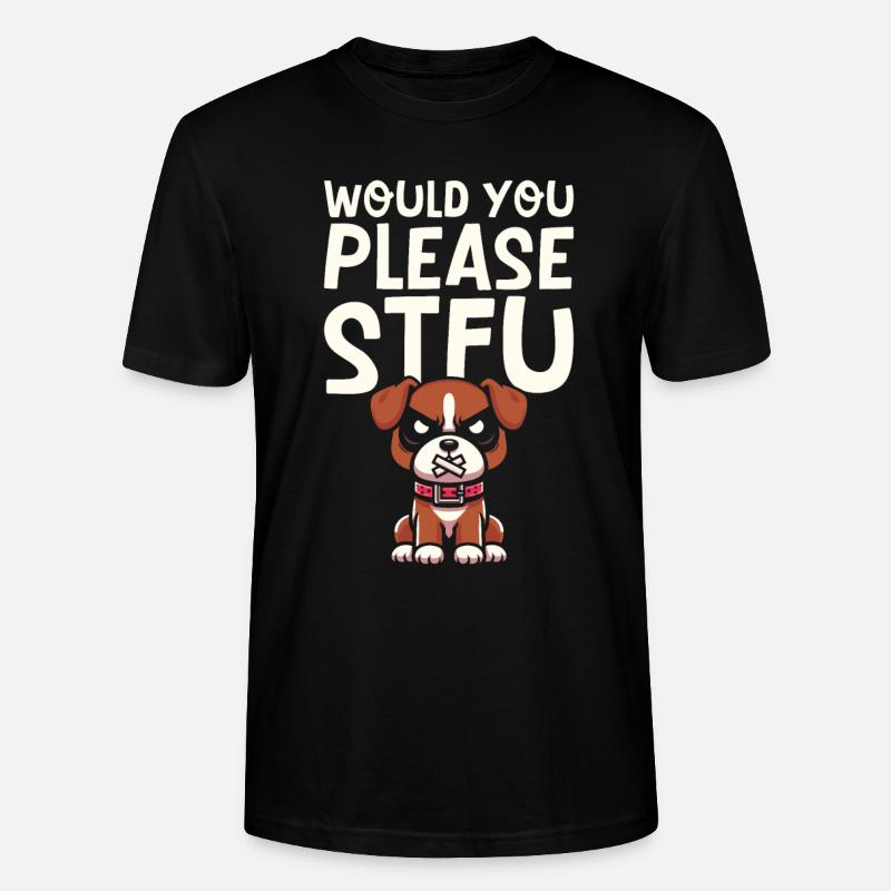 Boxer Hund Deutscher Boxer Stfu - Stanley/Stella Unisex Bio-T-Shirt CRAFTER - Schwarz