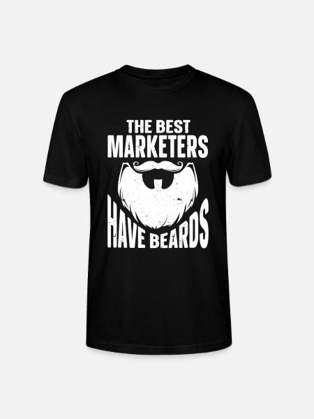 Beard Quote Bearded Men - Stanley/Stella CRAFTER Unisex Organic T-Shirt - black