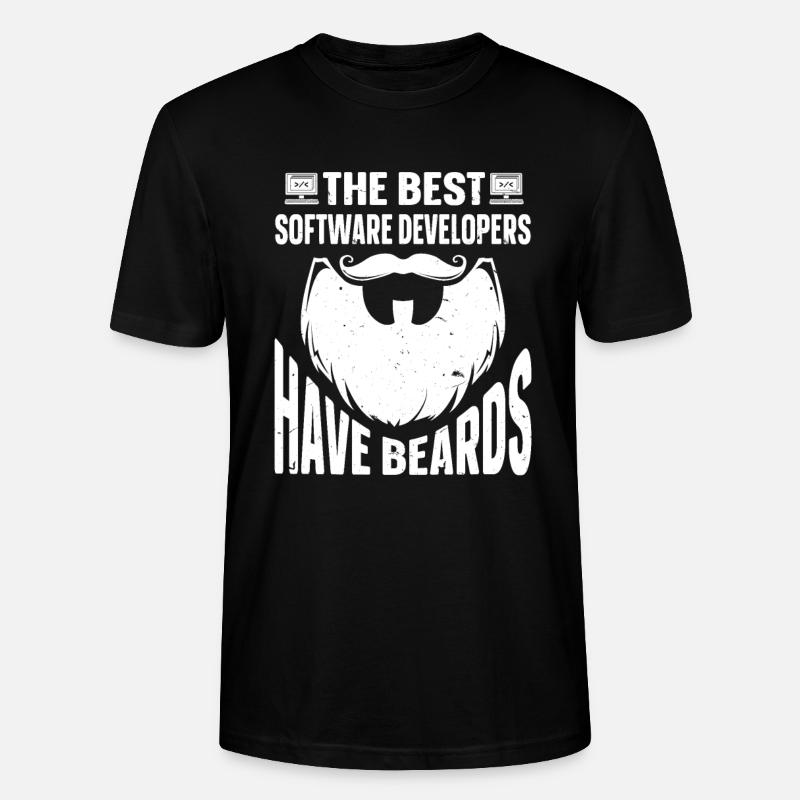 Beard Quote Bearded Men - Stanley/Stella Unisex Bio-T-Shirt CRAFTER - Schwarz