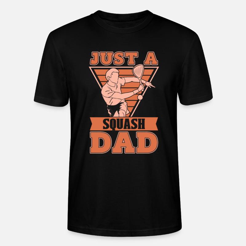 Squash Just A Squash Dad - Stanley/Stella CRAFTER Unisex Organic T-Shirt - black
