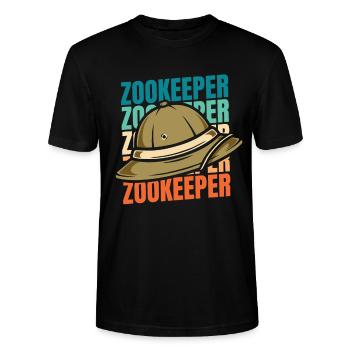 Gardien de zoo Gardien de zoo - T-shirt bio CRAFTER Stanley Stella Unisexe - noir - Devant - Alina (178cm) & Michal (187cm)