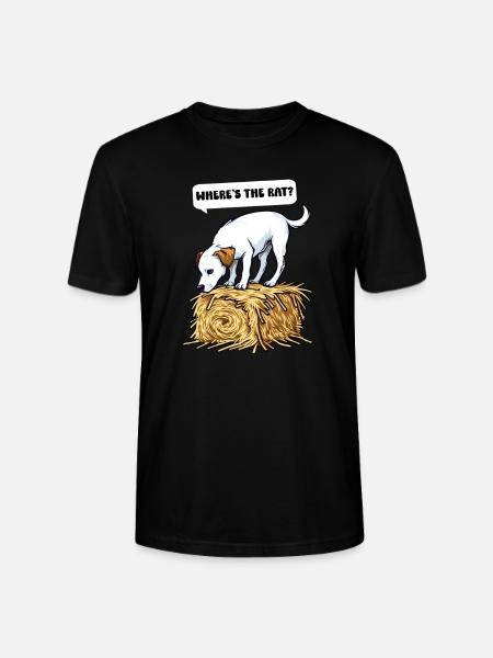 Barn Hunt Where'S The Rat? - Stanley/Stella CRAFTER Unisex Organic T-Shirt - black