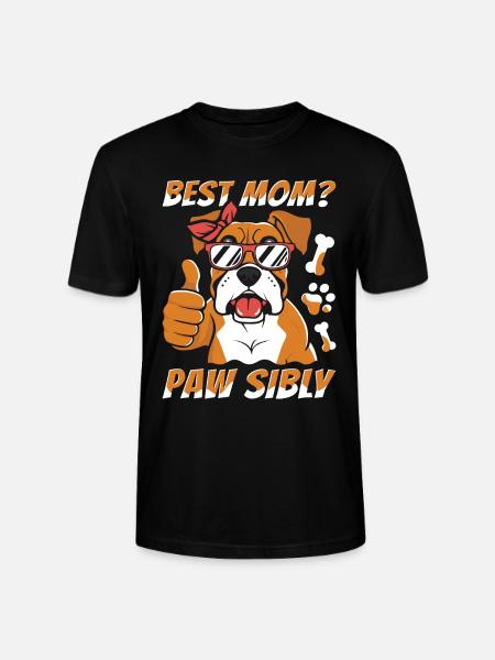 Boxer Dog German Boxer Mother - Stanley/Stella CRAFTER Unisex Organic T-Shirt - black