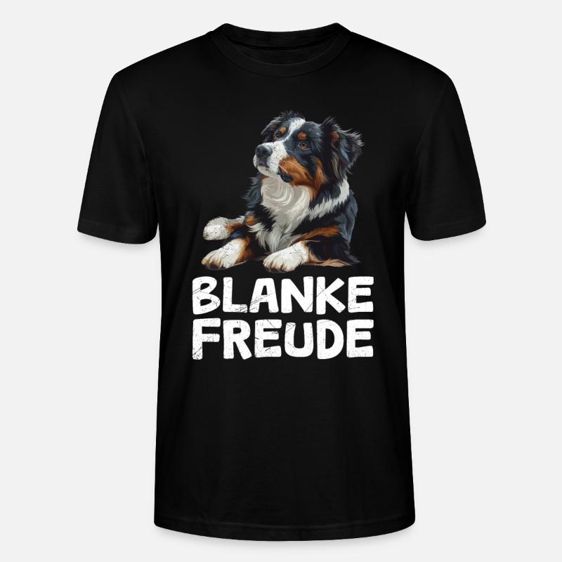 Australian Shepherd BLANKE FREUDE AUSSIE - Stanley/Stella Unisex Bio-T-Shirt CRAFTER - Schwarz