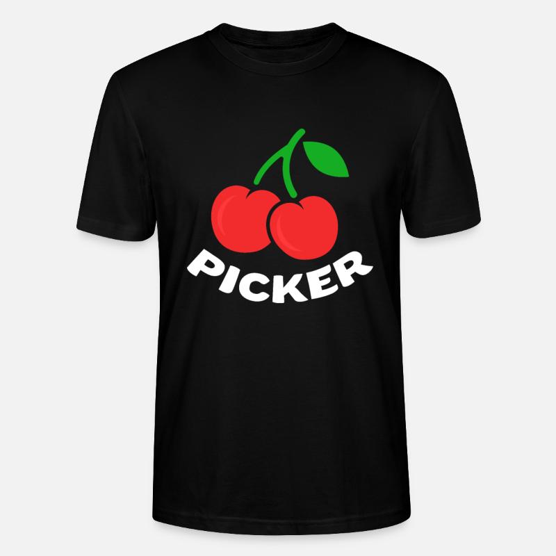 Kirsche Kirschbaum Kirschblüte Frucht Geschenk - Stanley/Stella Unisex Bio-T-Shirt CRAFTER - Schwarz