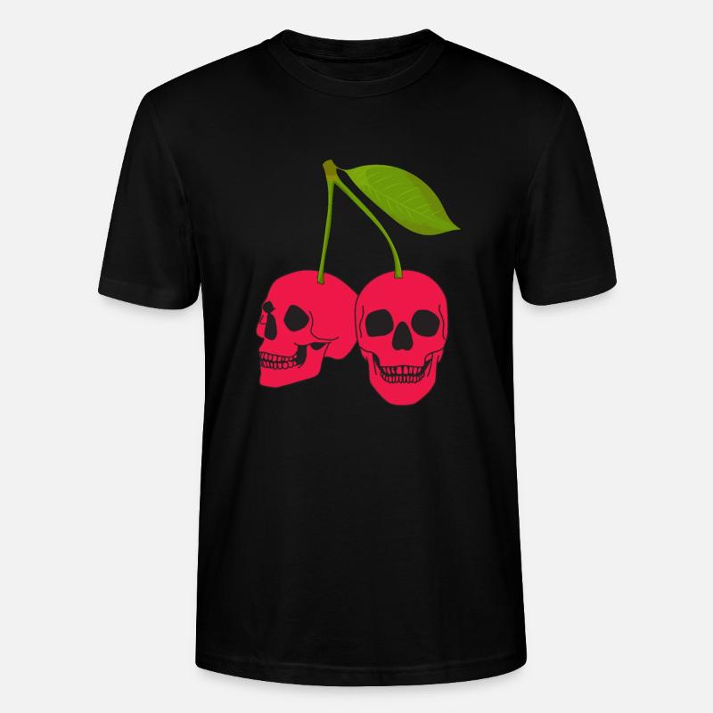 Kirsche Kirschbaum Kirschblüte Frucht Geschenk - Stanley/Stella Unisex Bio-T-Shirt CRAFTER - Schwarz