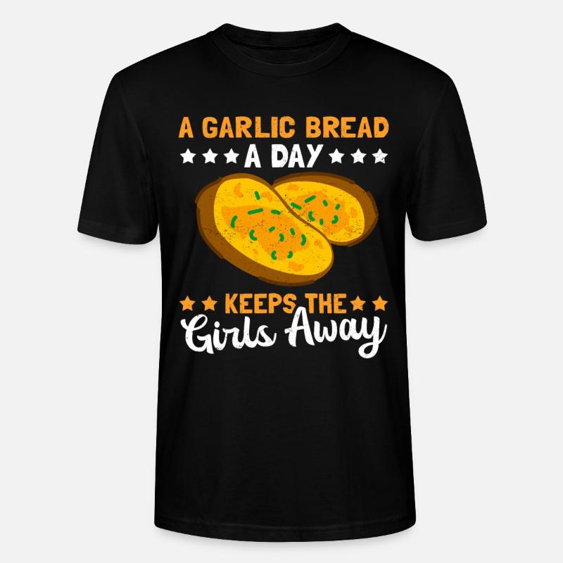 Knoblauchbrot Knoblauch Brot Geschenk - Stanley/Stella Unisex Bio-T-Shirt CRAFTER - Schwarz