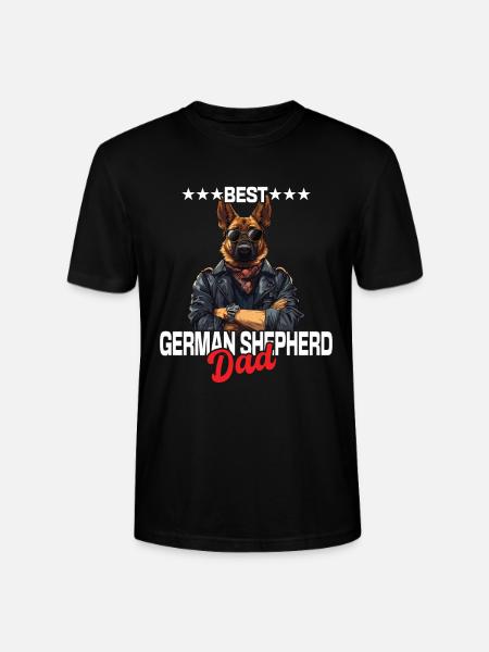 Deutscher Schäferhund Papa - Stanley/Stella Unisex Bio-T-Shirt CRAFTER - Schwarz