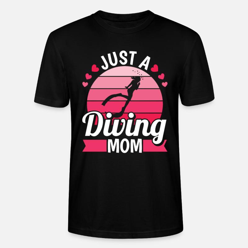 Plongeur Juste une maman plongeuse - T-shirt bio CRAFTER Stanley Stella Unisexe - noir