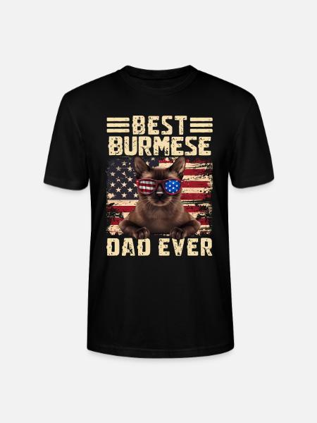 Burmese Dad - Stanley/Stella CRAFTER Unisex Organic T-Shirt - black