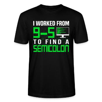 Programmer Developer Coding Coder - Stanley/Stella Unisex Bio-T-Shirt CRAFTER - Schwarz - Vorne - Alina (178cm) & Michal (187cm)