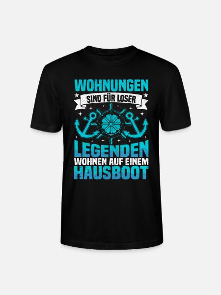 Hausbootkapitän Bootfahrer Bootschein für - Stanley/Stella Unisex Bio-T-Shirt CRAFTER - Schwarz