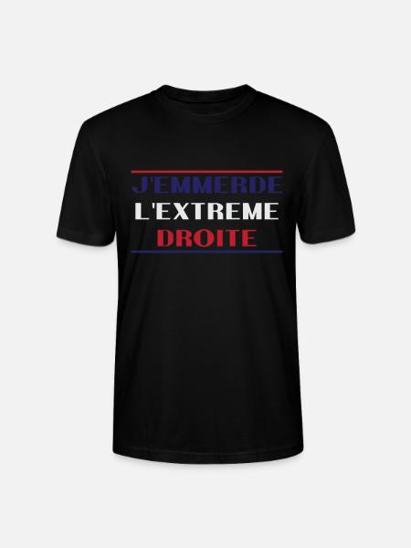 J'emmerde l'extreme droite - T-shirt bio CRAFTER Stanley Stella Unisexe - noir