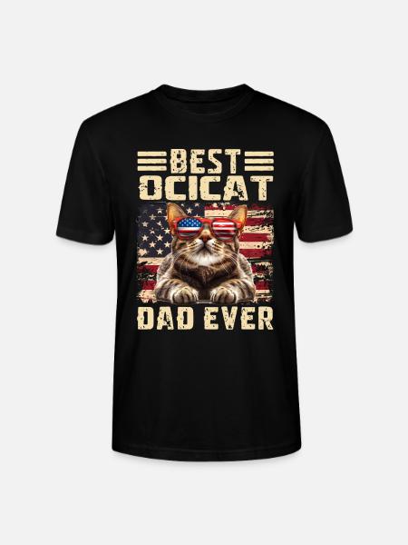 Ocicat Papa - Stanley/Stella CRAFTER Unisex Organic T-Shirt - black