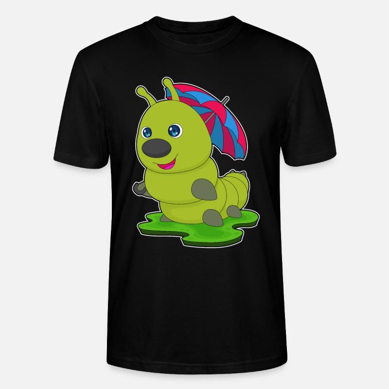 Raupe Regenschirm - Stanley/Stella Unisex Bio-T-Shirt CRAFTER - Schwarz