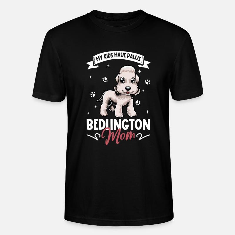 Bedlington Terrier Mama - Stanley/Stella Unisex Bio-T-Shirt CRAFTER - Schwarz