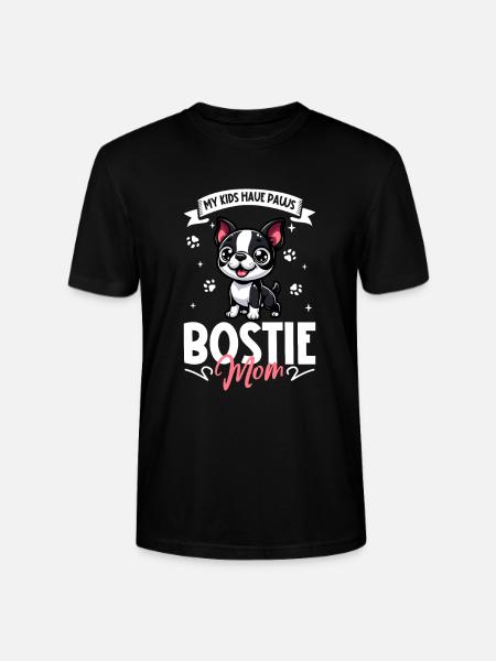 Boston Terrier Mom - Stanley/Stella CRAFTER Unisex Organic T-Shirt - black