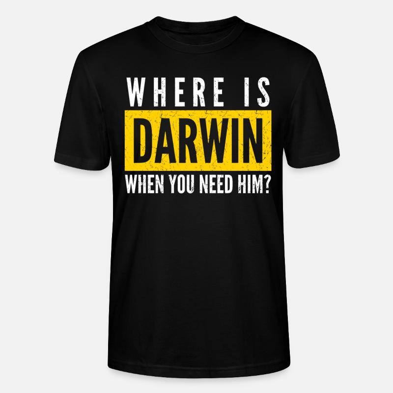 Prix Misanthrope Darwin Darwinisme - T-shirt bio CRAFTER Stanley Stella Unisexe - noir
