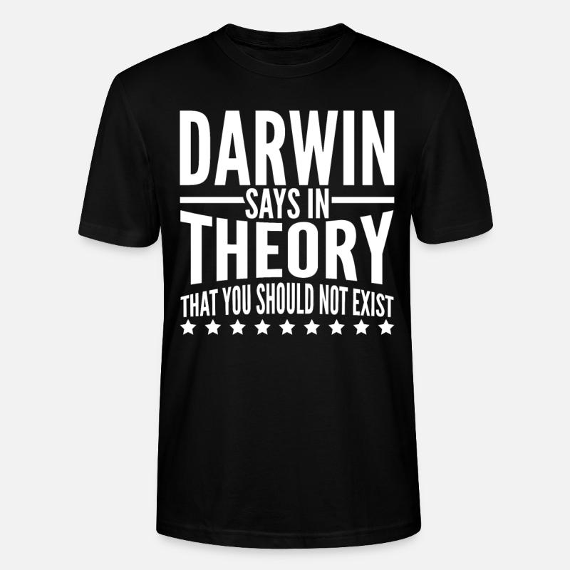 Misanthrope Darwin Darwinism - Stanley/Stella Unisex Bio-T-Shirt CRAFTER - Schwarz