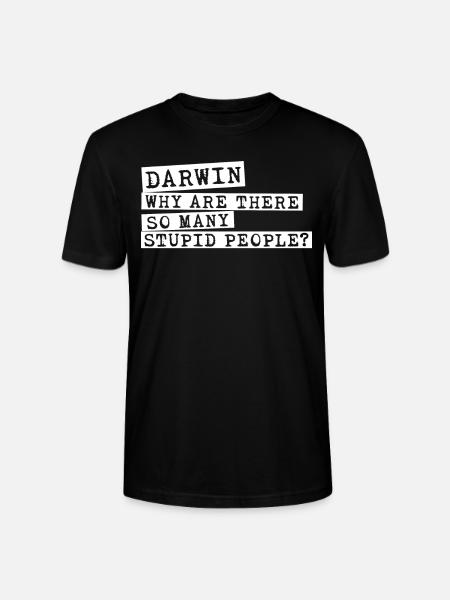 Darwin Award Darwinism Misanthrope - Stanley/Stella CRAFTER Unisex Organic T-Shirt - black
