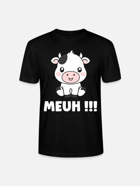 cow - Stanley/Stella CRAFTER Unisex Organic T-Shirt - black