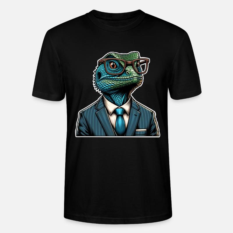 Echsperte Eidechse - Stanley/Stella Unisex Bio-T-Shirt CRAFTER - Schwarz