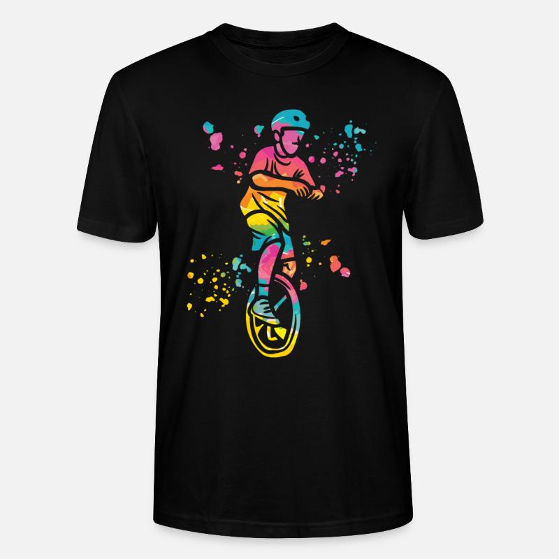 Einradfahrer Einradfahren Einrad - Stanley/Stella Unisex Bio-T-Shirt CRAFTER - Schwarz