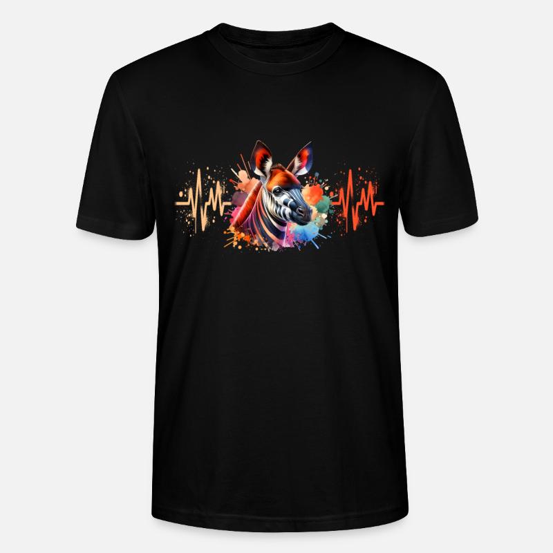 Okapi Cardio - Stanley/Stella Unisex Bio-T-Shirt CRAFTER - Schwarz