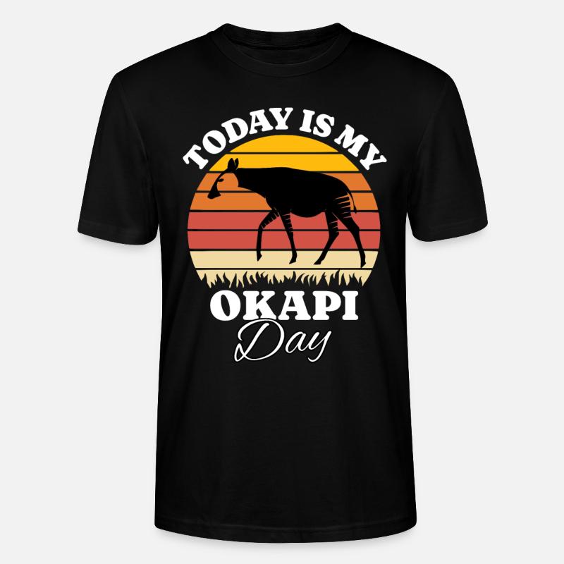 Girafe forestière Okapi - T-shirt bio CRAFTER Stanley Stella Unisexe - noir