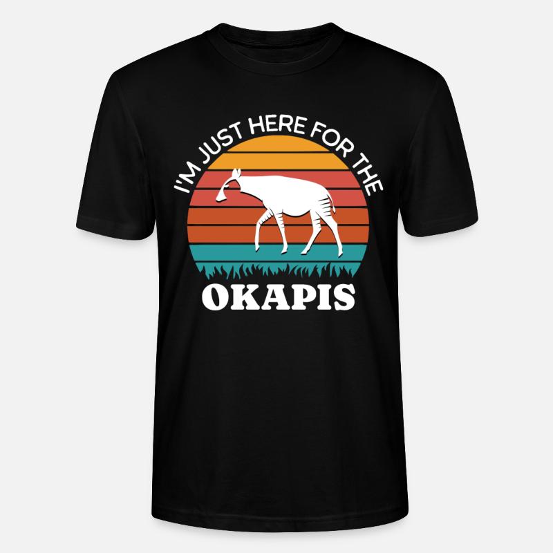 Okapi Waldgiraffe Sprüche - Stanley/Stella Unisex Bio-T-Shirt CRAFTER - Schwarz