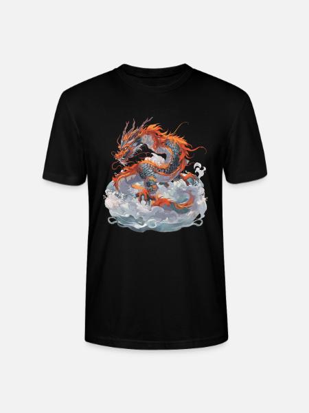 Drache Drachen Fabeltier Märchen - Stanley/Stella Unisex Bio-T-Shirt CRAFTER - Schwarz