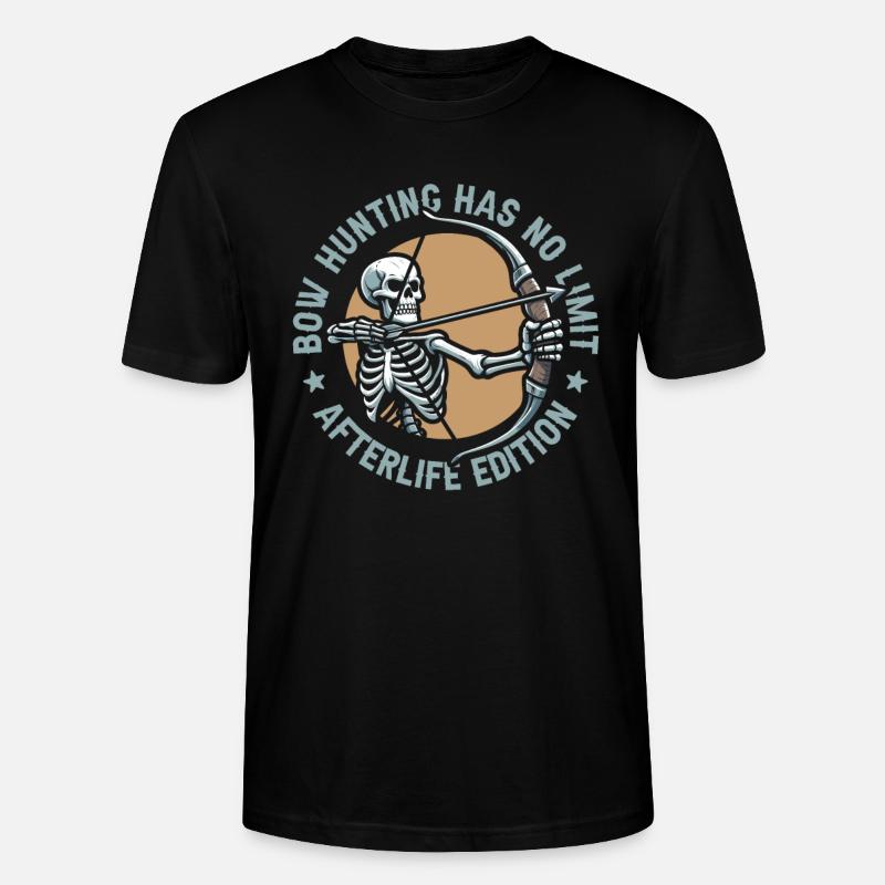 Bogenjagd Bogenjäger Skelett - Stanley/Stella Unisex Bio-T-Shirt CRAFTER - Schwarz
