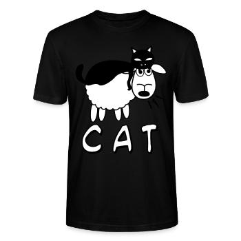 Blague sur les moutons - T-shirt bio CRAFTER Stanley Stella Unisexe - noir - Devant - Alina (178cm) & Michal (187cm)