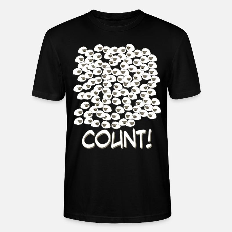 Sheep Counting - Stanley/Stella Unisex Bio-T-Shirt CRAFTER - Schwarz