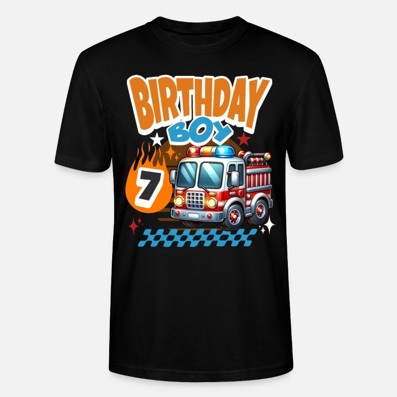 7e anniversaire des pompiers - T-shirt bio CRAFTER Stanley Stella Unisexe - noir
