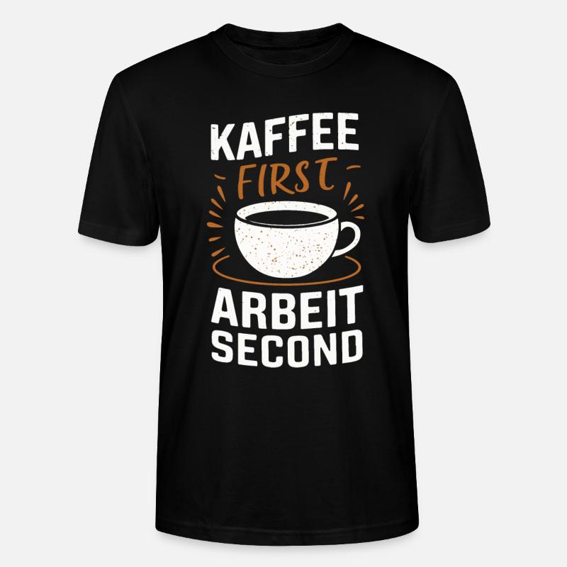 Kaffee Coffee Kaffeetrinker Kaffeeliebhaber - Stanley/Stella Unisex Bio-T-Shirt CRAFTER - Schwarz