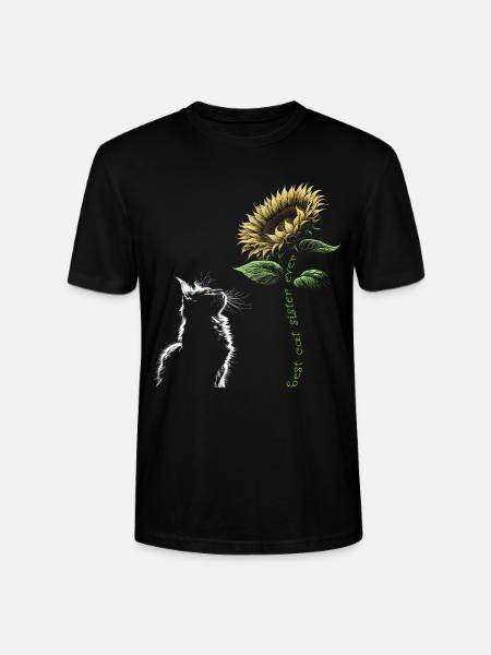 Best Cat Sister Ever - Stanley/Stella CRAFTER Unisex Organic T-Shirt - black