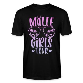 Malle Girls Tour - Stanley/Stella Unisex Bio-T-Shirt CRAFTER - Schwarz - Vorne - Alina (178cm) & Michal (187cm)