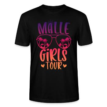 Malle Girls Tour - Stanley/Stella Unisex Bio-T-Shirt CRAFTER - Schwarz - Vorne - Alina (178cm) & Michal (187cm)
