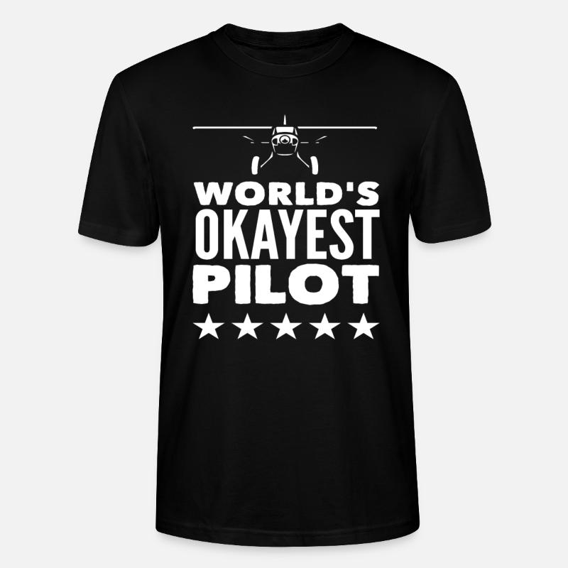 Weltbester Pilot - Stanley/Stella Unisex Bio-T-Shirt CRAFTER - Schwarz