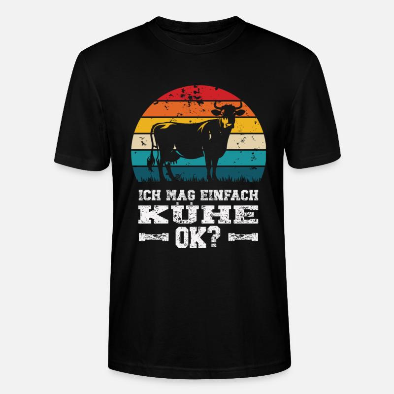 Ich mag Kühe - Stanley/Stella Unisex Bio-T-Shirt CRAFTER - Schwarz