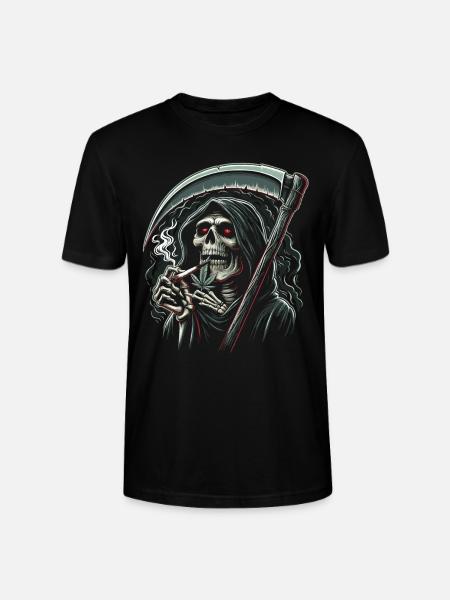 Der berauschte Sensenmann im Mondlicht - Stanley/Stella Unisex Bio-T-Shirt CRAFTER - Schwarz