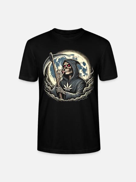 Der berauschte Sensenmann im Mondlicht - Stanley/Stella Unisex Bio-T-Shirt CRAFTER - Schwarz