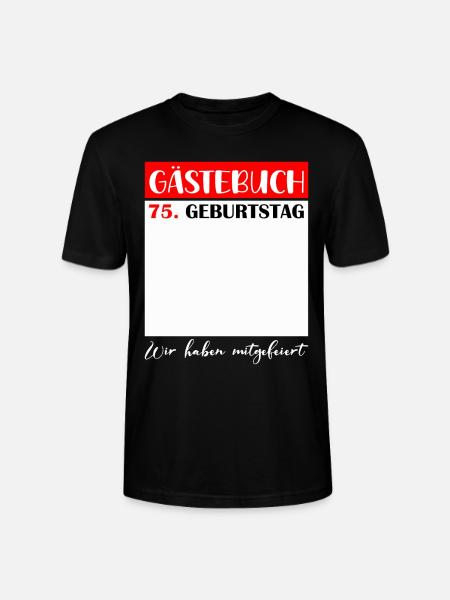 75 Cumpleaños Mujeres 75 Años Hombres Regalo - Camiseta unisex ecológica CRAFTER de Stanley/Stella - negro