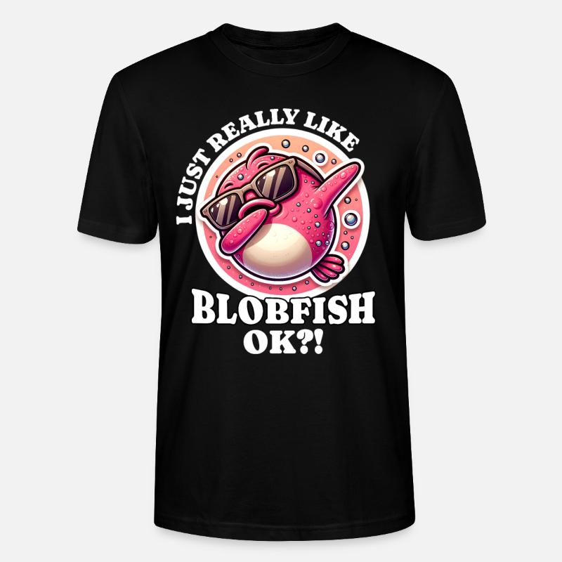 Ich Liebe Blobfisch Spruch - Stanley/Stella Unisex Bio-T-Shirt CRAFTER - Schwarz